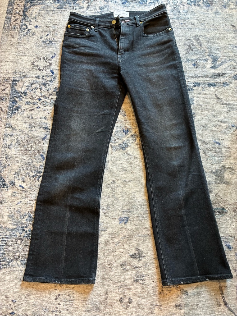 Tu es mon TRESOR Black Flared Wide-Leg Jeans